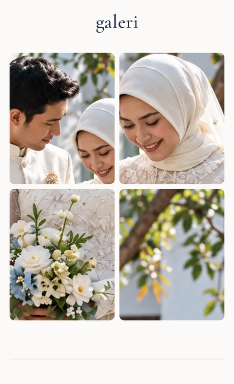 Contoh undangan di layar ponsel: galeri foto.